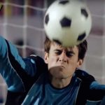 English video lesson: Top soccer shootout. Listening comprehension, vocabulary, grammar: word order - here he goes