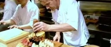 English video lesson: Gordon Ramsay makes sushi. Listening comprehension, vocabulary, grammar: past participle - make vs made