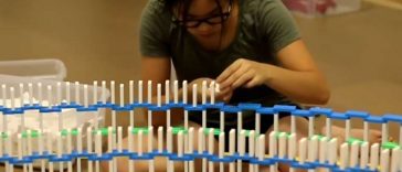 English video lesson: Domino Artist. Listening comprehension, vocabulary, grammar: almost / the most